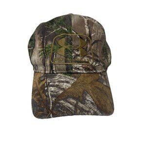 Under Armour Fitted Cap Hat RealTree Camo Embroidered Hunting